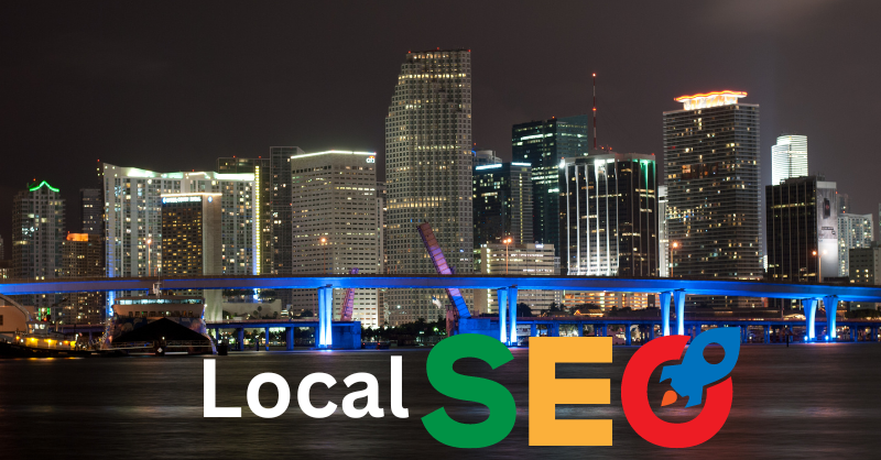 Miami SEO letters written in front of the city